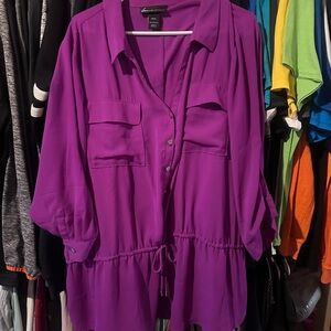 Lane Bryant Vibrant Purple Blouse